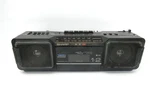 Vintage Sharp WQ-T282 Bk Am Fm Dual Cassette Boombox Radio Untested Japan. Fixed Price $59.99.