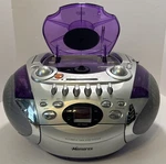 Memorex MP3126 Clear Purple Radio Stereo Boombox Cd Cassette Player Am/fm Read. Fixed Price $39.99.