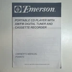 Emerson PD6870 Owners Manual Portable Cd Player With Am/fm Tuner And Cassette. Fixed Price $12.95.