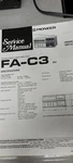 Pioneer FA-C3 Original Service Manual. Fixed Price $15.00.