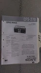Sony CFS-270 Service Manual Original Repair Boombox Stereo Radio 22 Pages. Fixed Price $25.00.