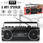 2-WAY Retro Boombox Bluetooth Am/fm/sw Usb Sd Cassette Player Portable Speaker. Fixed Price $46.64.