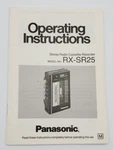 Panasonic RX-SR25 Stereo Radio Cassette Recorder Operating Instructions. Fixed Price $20.00.