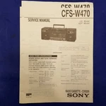 Sony CFS-W470 Service Manual Original Paper Oem Repair Guide Usa. Fixed Price $32.44.