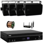 Pyle 1000W Bluetooth Receiver, 4X 3.5'' 200W Indoor/outdoor Black Speakers + Mic. Fixed Price $345.49.