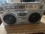 Jvc RC-M70JW Stereo Boombox Cassette Recorder 40W Fm Silver/black Line In.. Fixed Price $250.00.
