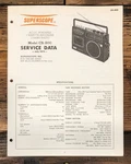 Superscope CR-800 Radio Cassette Service Manual *original*. Fixed Price $14.97.