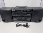 Sharp GX-CD30 Cassette Am/fm Radio Boombox Detachable Speakers (see Video). Fixed Price $74.99.