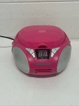 Magnavox Portable Cd Player & Am/fm Radio Boombox Pink Tested Plug-in Battery. Fixed Price $44.05.