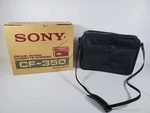 Vtg Sony CF-350 Fm/am Cassette-corder Box & Leather Cover Only. Clean No Rips. Fixed Price $29.00.