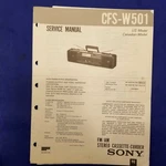 Sony CFS-W501 Service Manual Original Paper Oem Repair Guide Usa. Fixed Price $29.95.