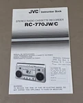 Jvc Stereo Radio Cassette Recorder RC-770JW/C Instruction Book D-6048. Fixed Price $64.95.