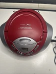 Hannlomax HX-311CD Portable Player Am/fm Radio Usb Aux Red/silver. Fixed Price $20.00.