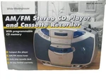 White Westinghouse 1999 Am/fm Stereo Cd Player Cassette Recorder Model WPD14142. Fixed Price $115.00.