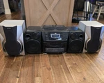 Jvc PC-XC70 Vintage Boombox 10-DISC Cd Changer Dual Cassette Am/fm-tested Works. Fixed Price $175.00.