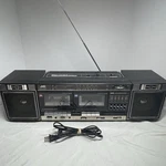 Vtg Jvc PC-W47 Portable Radio Boombox Am/fm Dual Cassette Recorder-works!!!. Fixed Price $89.99.