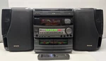 Aiwa NSX-V8000 Stereo System 3 Cd Dual Cassette Super T-bass Tested W/ Remote. Fixed Price $289.00.