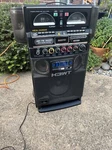 Vintage Sanyo Boombox PAT-K3WT Double Cassette Vocal Changer Sing Along Working. Fixed Price $850.00.
