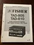 Fisher TAD-805 810 System Cd Cassette Service Manual Oem Vintage Repair Diagrams. Fixed Price $14.99.
