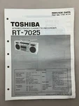 Toshiba RT-7025 Original Service Manual Free Shipping. Fixed Price $14.00.
