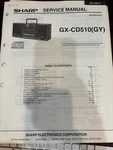 Orig. Sharp GX-CD510 (gy) Repair & Service Manual 133 2077 *original*. Fixed Price $18.99.