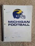 University Of Michigan Wolverines Football Playbook 2022 Player's Handwritten. Fixed Price $3000.00.