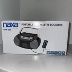 Naxa Electronics NPB-268 Portable Cd/cassette Boombox Silver/black *. Fixed Price $35.00.