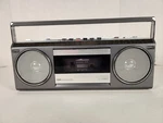 Vtg Sears Roebuck & Co SR-3000 Series Silver Mini Stereo Cassette Boombox Read. Fixed Price $59.95.