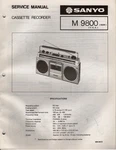 Sanyo 9800 Service Manual Stereo Tape Player Radio Boombox. Fixed Price $13.00.