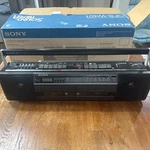 Vtg Sony Soundrider CFS-W401 Fmam Stereo Dual Cassette Boombox Graphic Eq Tested. Fixed Price $175.00.