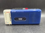 Vintage Sharp QT-V5(BL) Radio Cassette Recorder Blue Missing Bat Cover. Fixed Price $119.87.