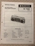 APR/85 Sanyo M7060 Mini Am /fm Stereo Radio Cassette Recorder Service Manual. Fixed Price $20.00.