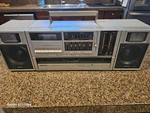 Vintage Quasar GX3694 Boombox With Full Size 33 Record Player. Fixed Price $899.95.