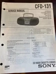 Sony CFD-131 CFD131 Boombox Service Manual From The Usa **original** 274 4955. Fixed Price $19.99.