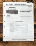 Sharp WQ-CD240 Radio Service Manual *original*. Fixed Price $19.97.