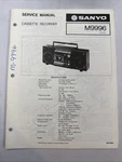 Vintage Sanyo Service Manual Model Number 9996. Fixed Price $10.00.
