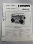 Vintage Sanyo Service Manual Model Number 9921K. Fixed Price $10.00.