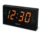 Akai Am/fm Pll Digital Tuning Dual Alarm Clock Radio Large 1.8"AMBER Led Display. Fixed Price $20.45.