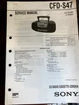 Sony CFD-S47 CFDS47 Service Manual From The Usa **original**. Fixed Price $24.99.