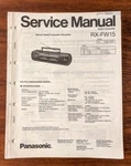 Panasonic RX-FW15 Radio Cassette Service Manual *original*. Fixed Price $24.97.