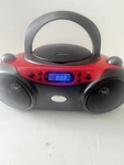 Onn. Portable Bluetooth Cd Boombox With Fm Radio And Line-in, Black/red, Tested. Fixed Price $14.00.