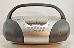 Sony CFD-S300 Cd Cassette Boombox Am/fm Radio Silver Tested Working. Fixed Price $39.99.