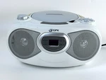 Gpx BCD2504 Wht Boombox Am Fm Stereo Radio White Tested Used. Fixed Price $36.00.