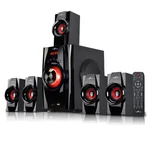 Befree Sound 5.1 Channel Surround Bluetooth Speaker System- Red. Fixed Price $140.32.