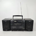 Sony CFD-550 Boombox Radio Cd Player Dual Cassette Parts Or Repair Needs Belts. Fixed Price $24.64.