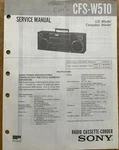 Sony CFS-W510 Radio Cassette Corder Original Service Manual. Fixed Price $14.94.