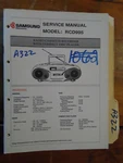 Samsung Rcd 995 Service Manual Original Repair Book Stereo Tape Deck Player. Fixed Price $20.00.