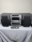 Aiwa CX-NA31 Stereo System Cd Changer Dual Cassette Radio W/ Speakers Remote. Fixed Price $212.50.