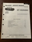 Sharp QT-CD25 Tape Boombox Service Manual Oem Vintage Repair Diagrams. Fixed Price $14.99.
