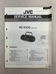 Jvc RC-X220 B/c/e/j Original Service Manual Free Shipping. Fixed Price $14.00.
